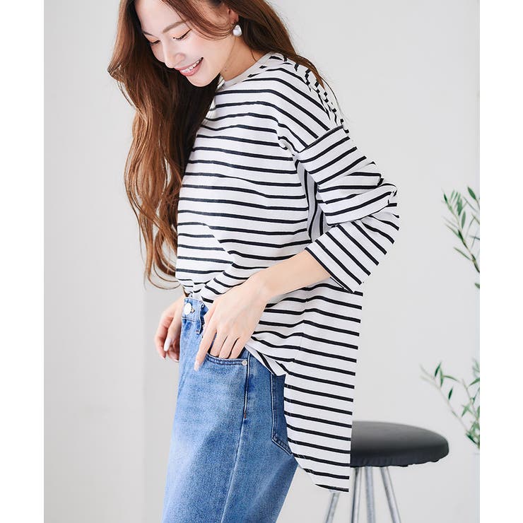 オーバーサイズロンT ロングtシャツ レディース[品番