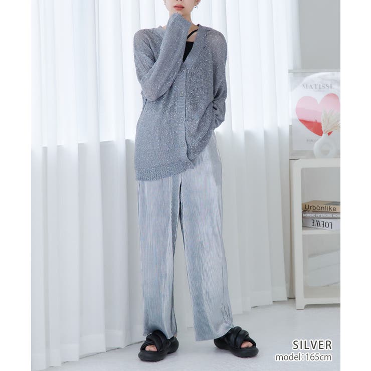メタリック プリーツ パンツ[品番：GW000004702]｜Growing Rich