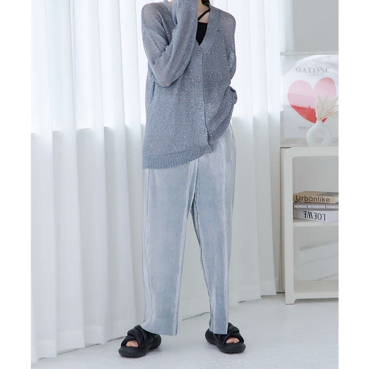 メタリック プリーツ パンツ | Growing Rich | 詳細画像3 