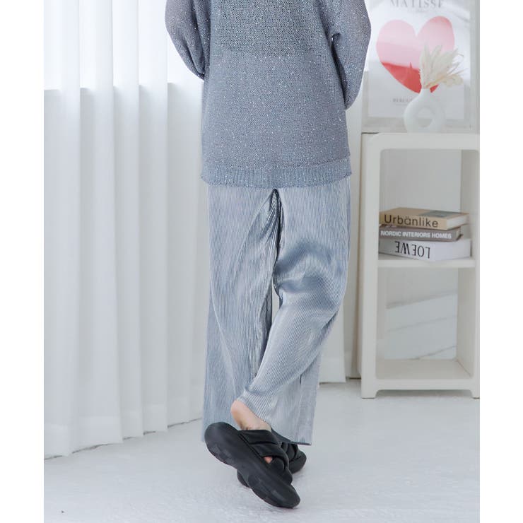 メタリック プリーツ パンツ | Growing Rich | 詳細画像5 