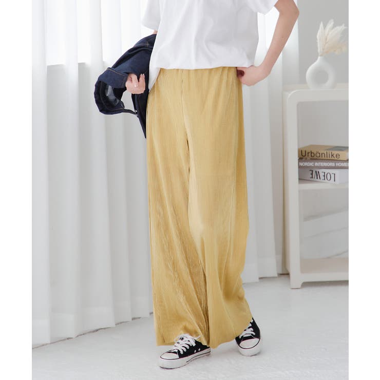 メタリック プリーツ パンツ[品番：GW000004702]｜Growing Rich
