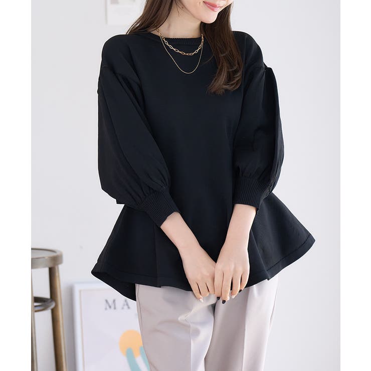 女性が喜ぶ♪ ペプラム トップス ニット[品番：GW000004695]｜Growing Rich トップス