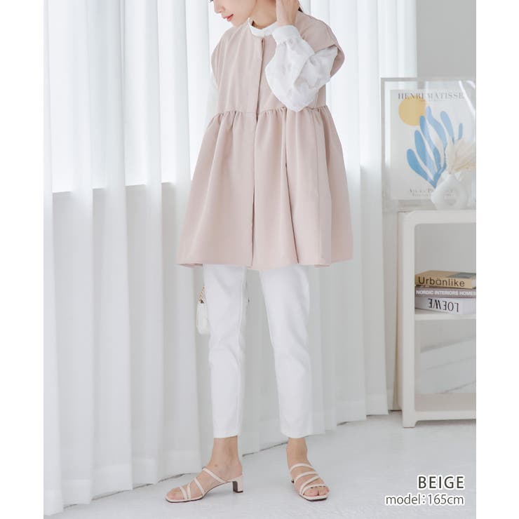 ペプラム ジレ トップス[品番：GW000004705]｜Growing Rich