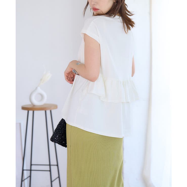 バックフリル トップス フリル[品番：GW000004704]｜Growing