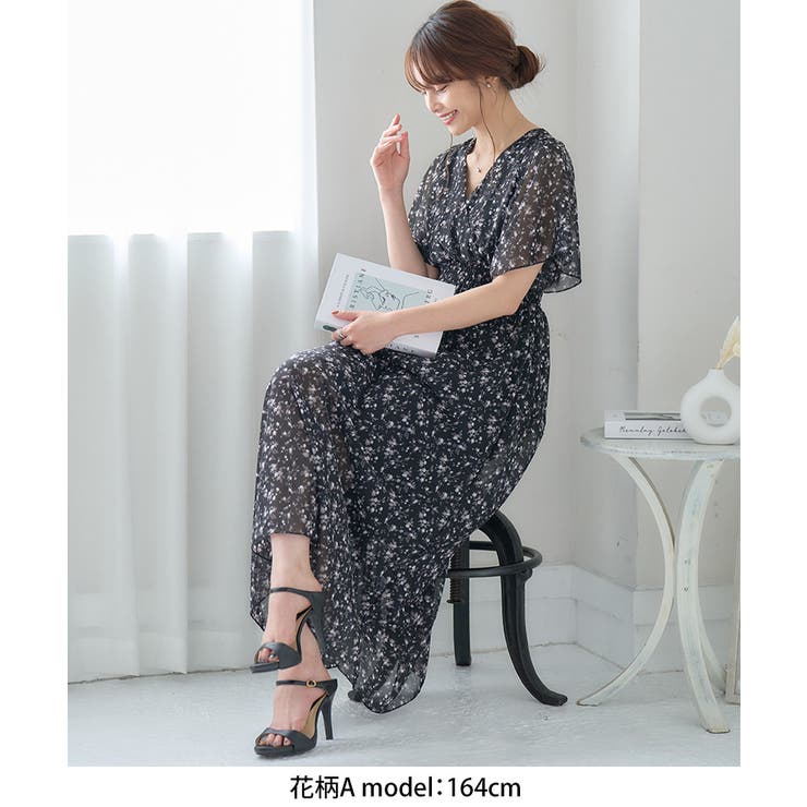 ワンピース シフォンワンピース 半袖[品番：GW000003289