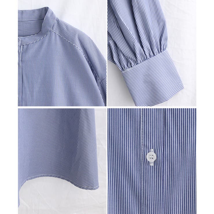 シャツワンピース ストライプ 春[品番：GW000004709]｜Growing