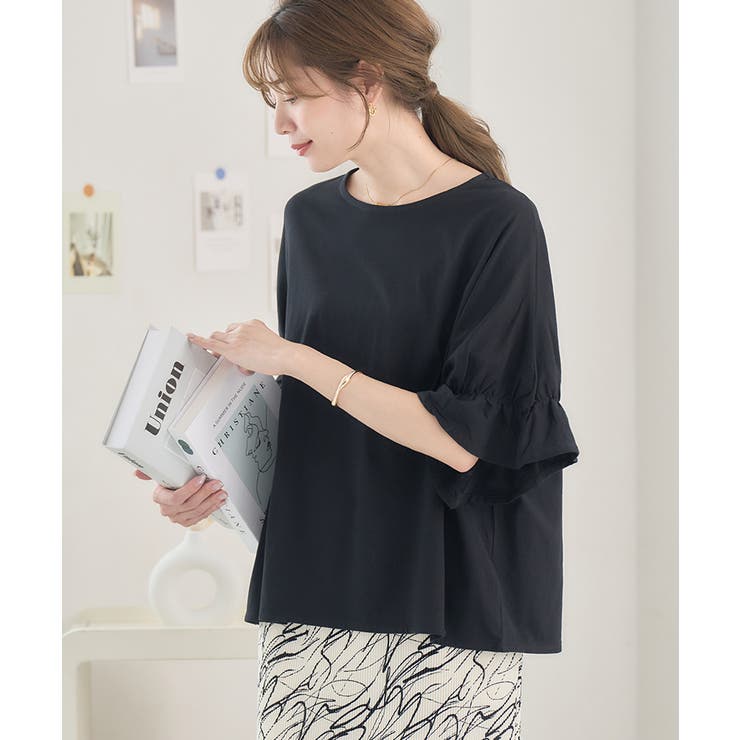 ボリュームフリル袖オーバーサイズカットソー [240310] | Growing Rich | 詳細画像9 