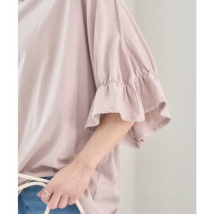 ボリュームフリル袖オーバーサイズカットソー [240310] | Growing Rich | 詳細画像5 