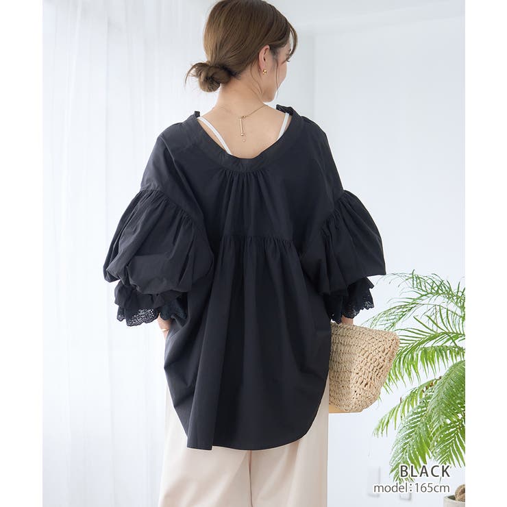 りゅうママ　チャコールグレー　ブラウス 楽天市場】大きいサイズ レディース ブラウス | ダブルガーゼ