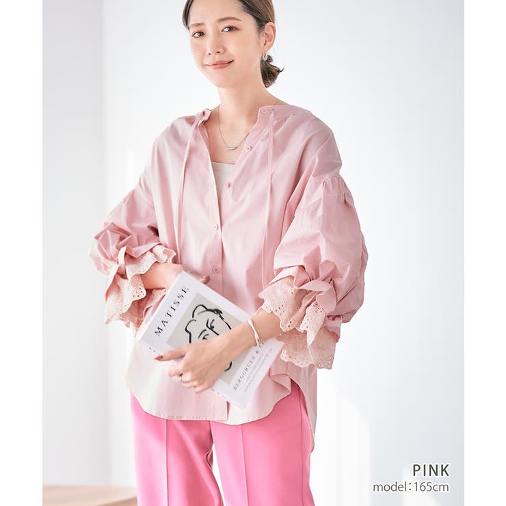 691u*美品 エストネーション 七分丈 フリル ボリュームスリーブ ブラウス 691u*美品 エストネーション 七分丈 フリル ボリュームスリーブ