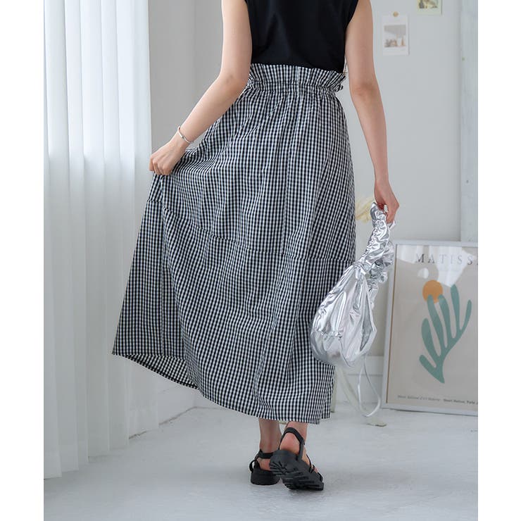 [ワンピース]ドッキングギンガムチェックワンピース[230403] | Growing Rich | 詳細画像8 