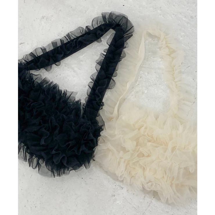 チュールフリルボディバッグ シアーチュール ショルダーバッグ | Growing Rich | 詳細画像2 