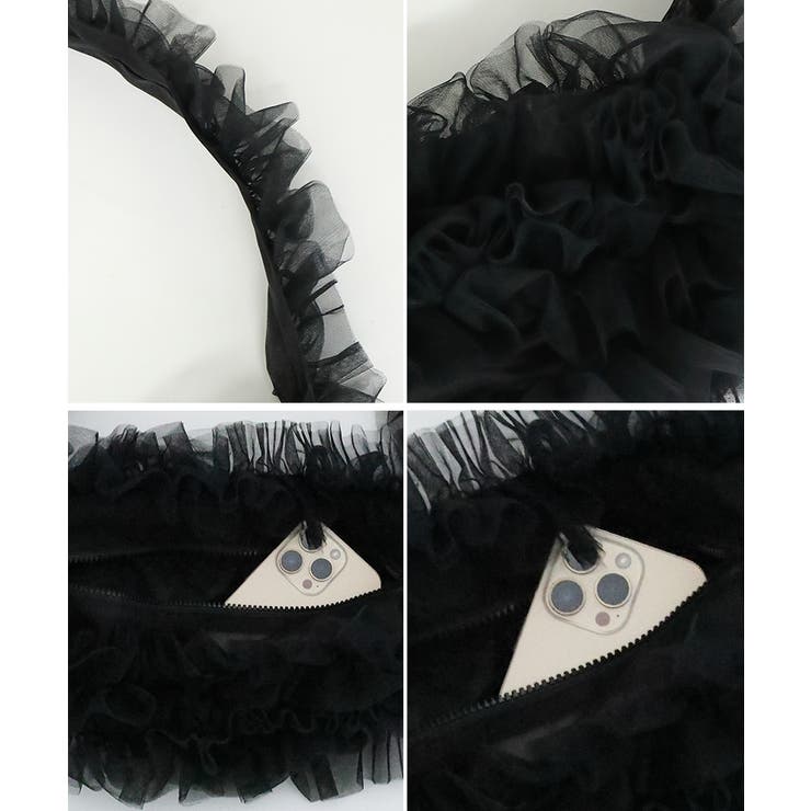 チュールフリルボディバッグ シアーチュール ショルダーバッグ | Growing Rich | 詳細画像13 