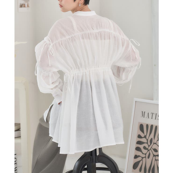 [トップス]揚柳リボンギャザーブラウス[240225] | Growing Rich | 詳細画像10 