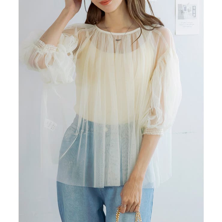 ヘリンボーンバックリボンブラウス - Aga - Aga｜YAMADAYA STORE