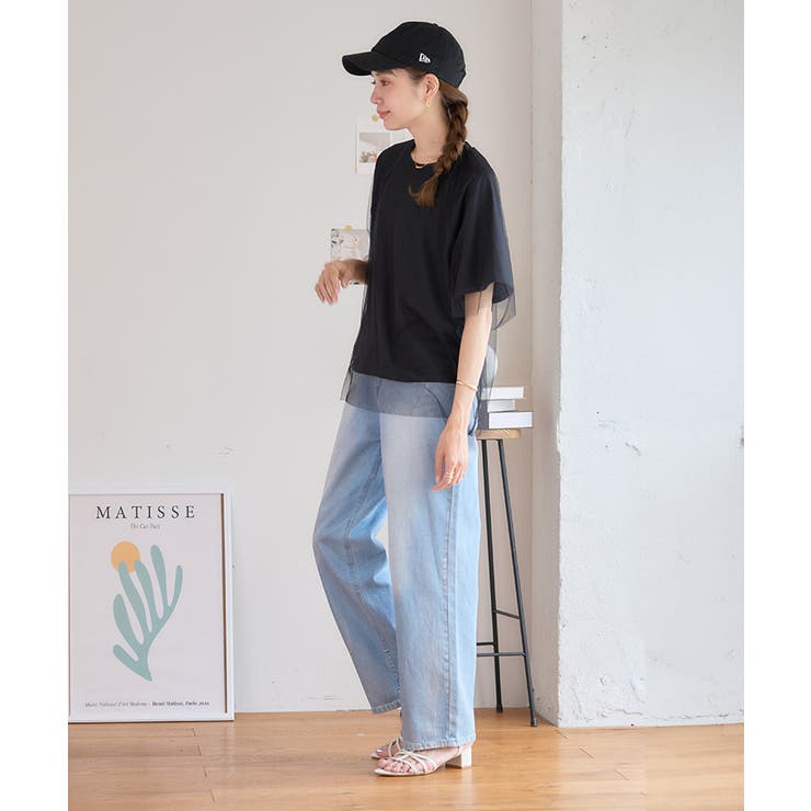 チュールレイヤードラグランtシャツ シアーTシャツ 半袖 | Growing Rich | 詳細画像11 