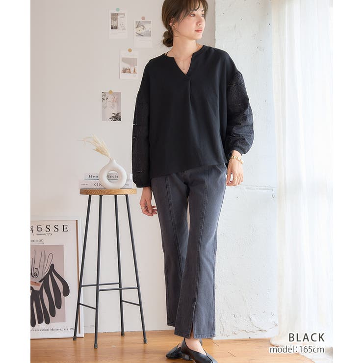 coen｜イージージョーゼットスキッパーカットソー | Rakuten