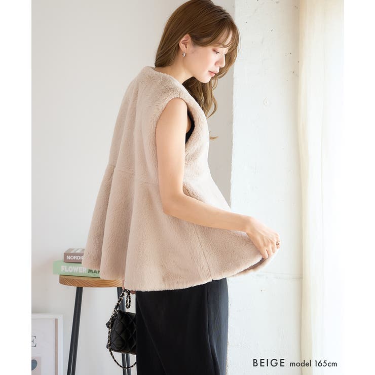 ペプラムファーベスト ファー ベスト | Growing Rich | 詳細画像17 