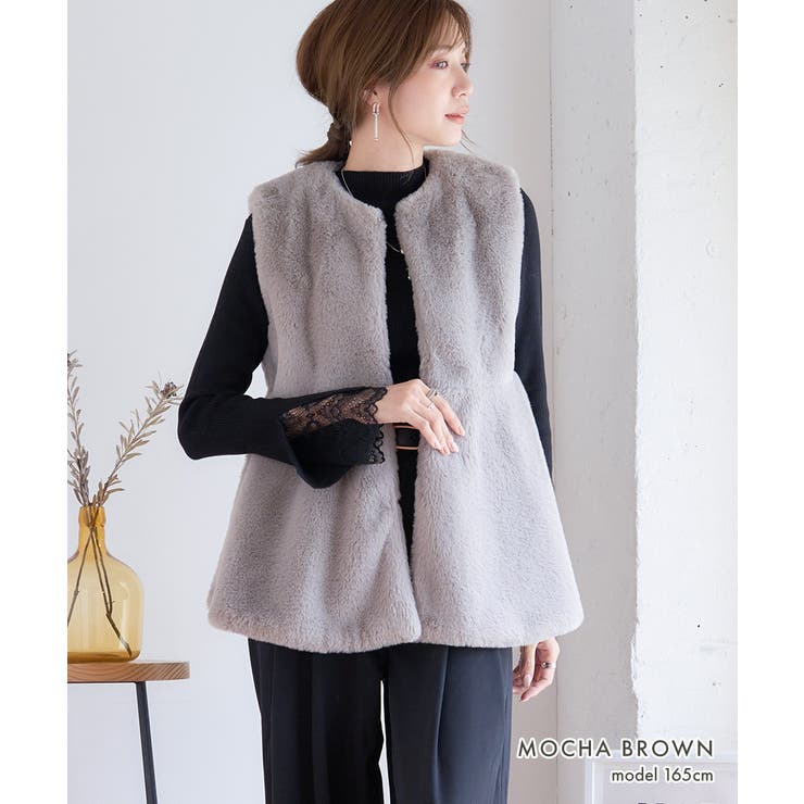 ファーベスト♡Apuweiser-riche 優待価格[PRIORITY]リバーシブルファーベスト | KOBUNSHA SELECT