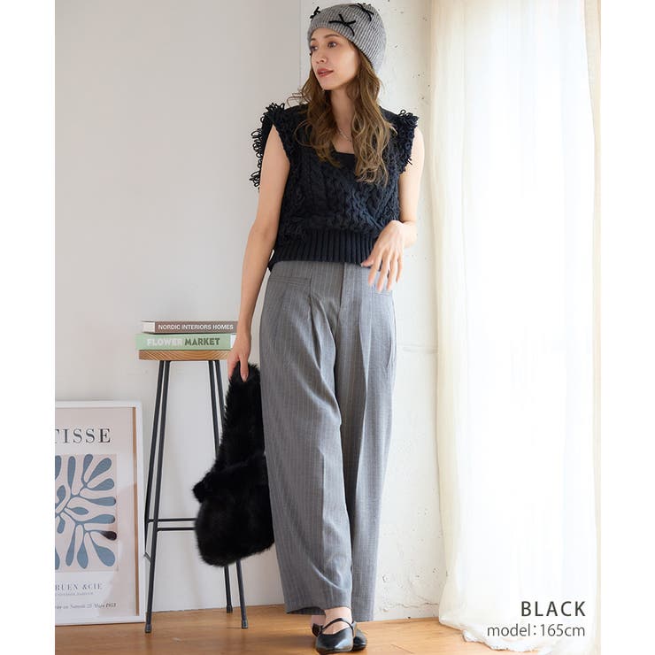 ループフリンジニットベスト[240701] | Growing Rich | 詳細画像2 