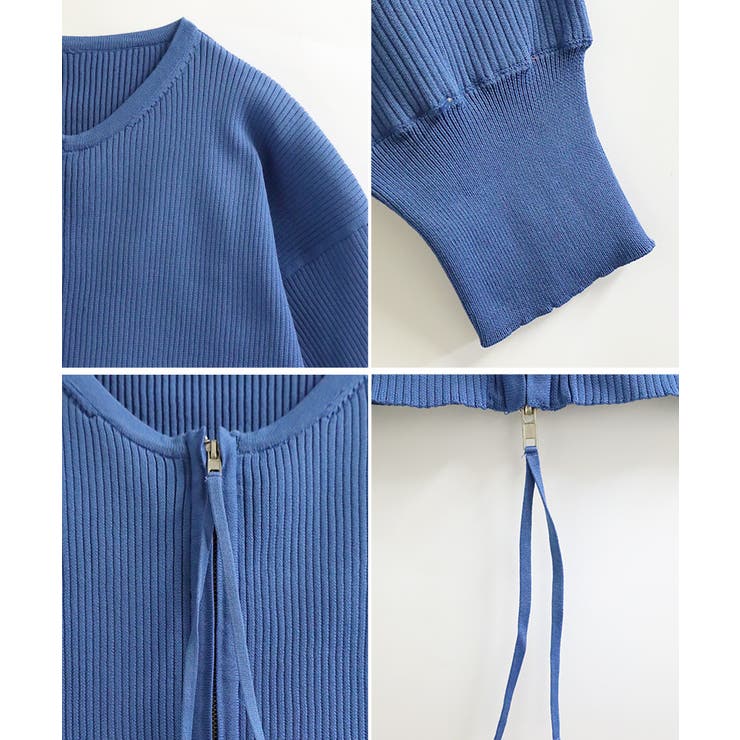 スポンジニット ジップアップカーディガン[240735] | Growing Rich | 詳細画像12 