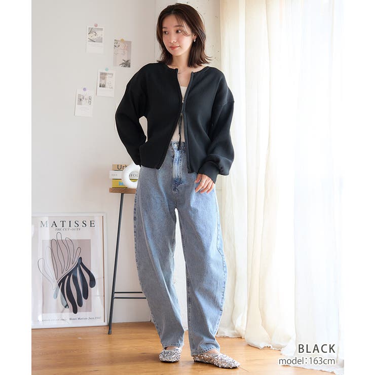 スポンジニット ジップアップカーディガン[240735] | Growing Rich | 詳細画像6 