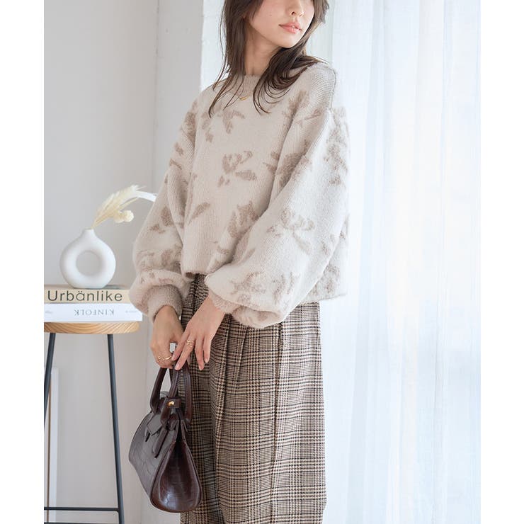 ニュアンス柄 シャギーニット 花柄 | Growing Rich | 詳細画像10 