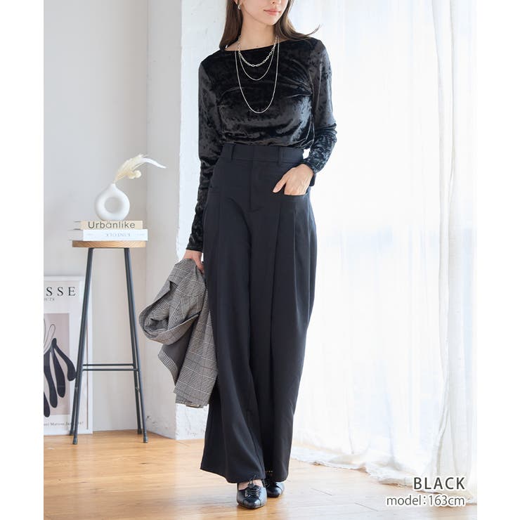 クラッシュベロアバックオープントップス 前後2way バック