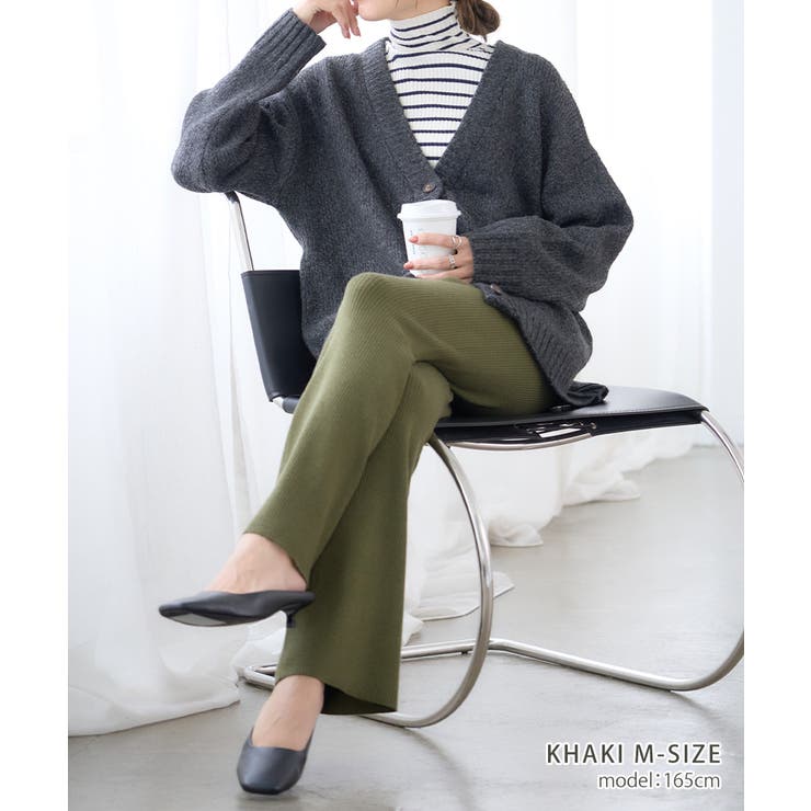 リブ編みニットフレアパンツ [240516] | Growing Rich | 詳細画像5 