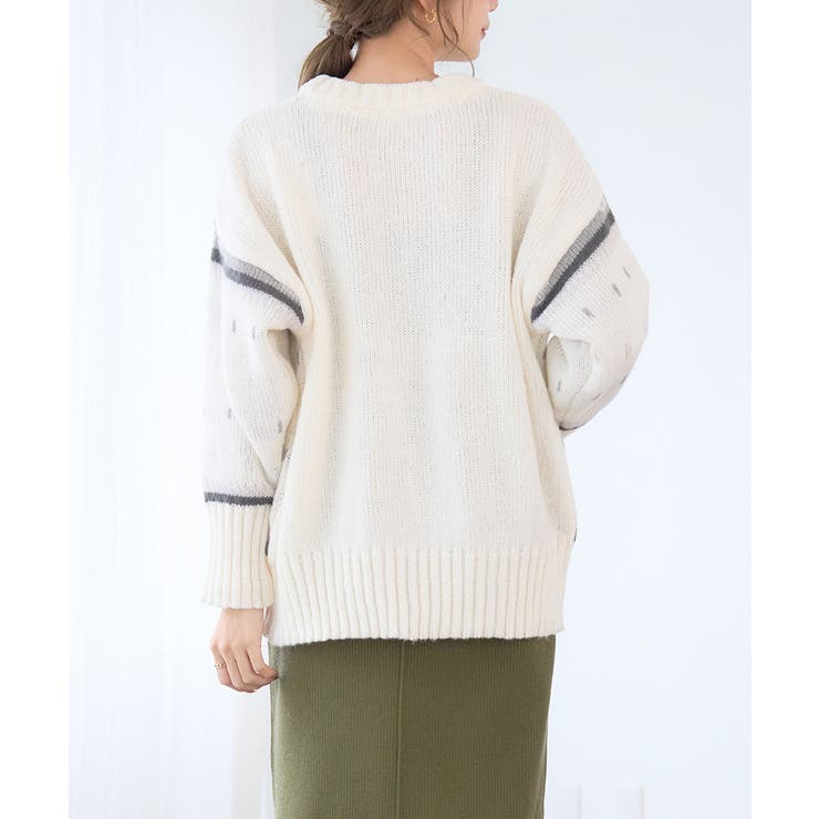 ノルディック柄ニット [240725] [品番：GW000004893]｜Growing