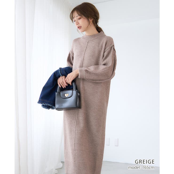 Vintage Wenjilli ニットワンピース ロング ピンクラメ イギリス - メルカリ
