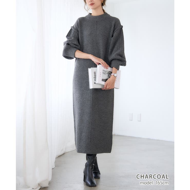 ニットワンピース ロング 秋[品番：GW000004881]｜Growing Rich