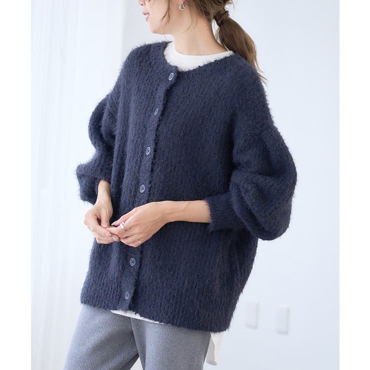 前後2way シャギー ニット[品番：GW000004876]｜Growing Rich