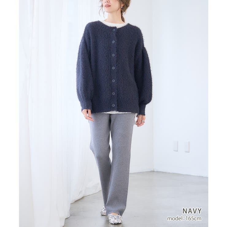 カタログギフトも！ 前後2way Rich ニット[品番：GW000004876]｜Growing シャギー トップス