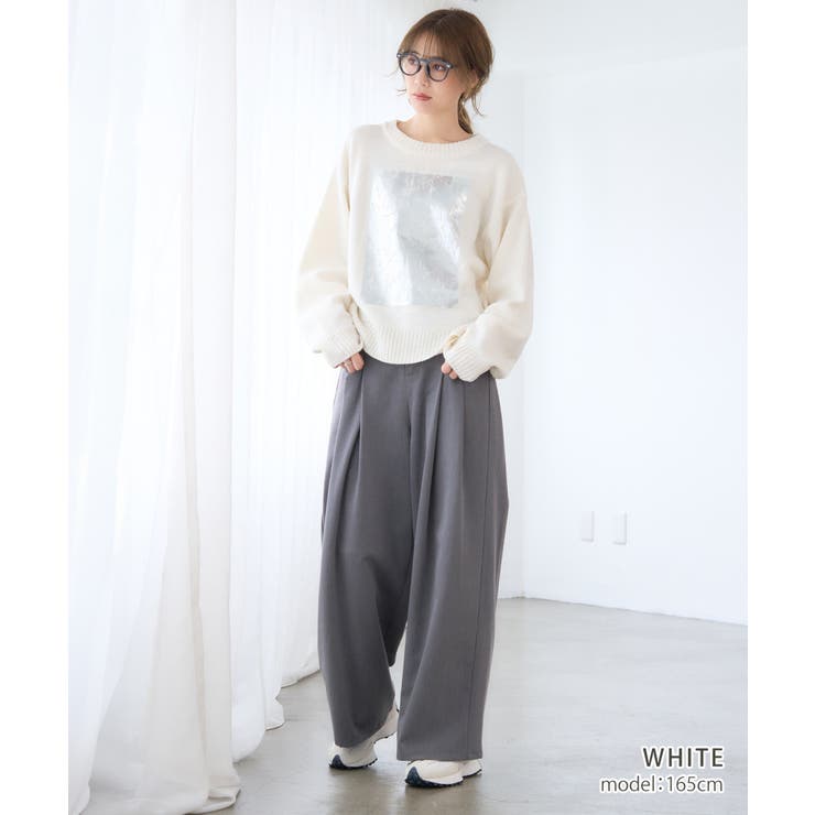 箔プリント ニット レディース | Growing Rich | 詳細画像7 