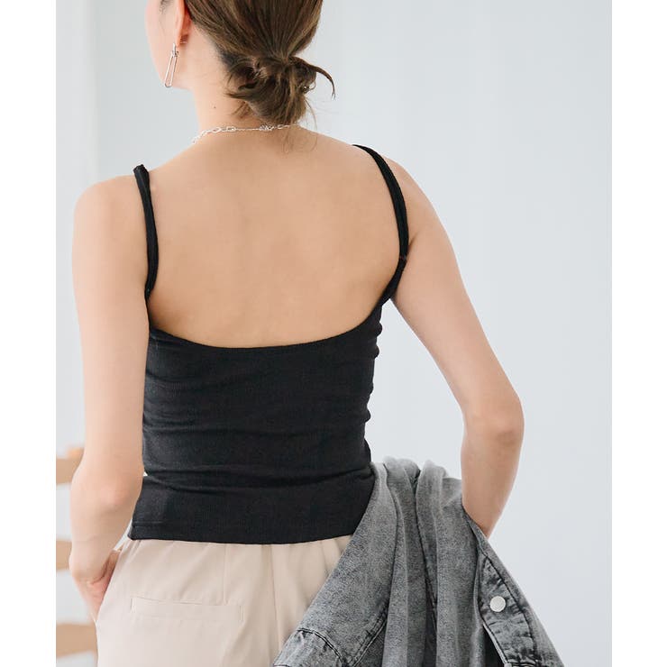 カップ付き バックオープンブラトップ キャミソール | Growing Rich | 詳細画像3 