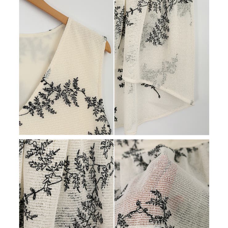 ボタニカル柄 花柄 刺繍[品番：GW000004924]｜Growing Rich