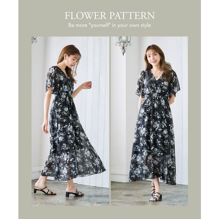 ワンピース シフォンワンピース 半袖[品番：GW000003289