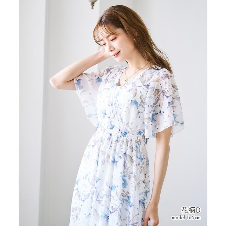 ワンピース シフォンワンピース 半袖[品番：GW000003289