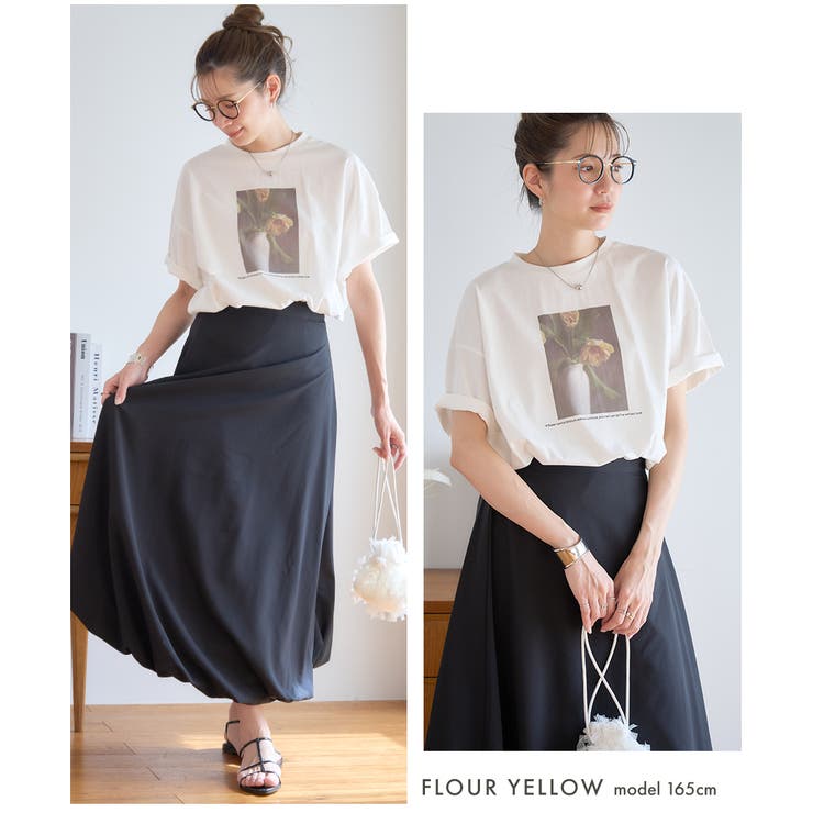 tシャツレディース半袖フラワーフォトTシャツオーバーサイズ綿100%コットン100%トップスカットソークルーネックゆったり体形カバー大きいサイズおしゃれ大人カジュアル春夏ロゴフォトプリントフォトT