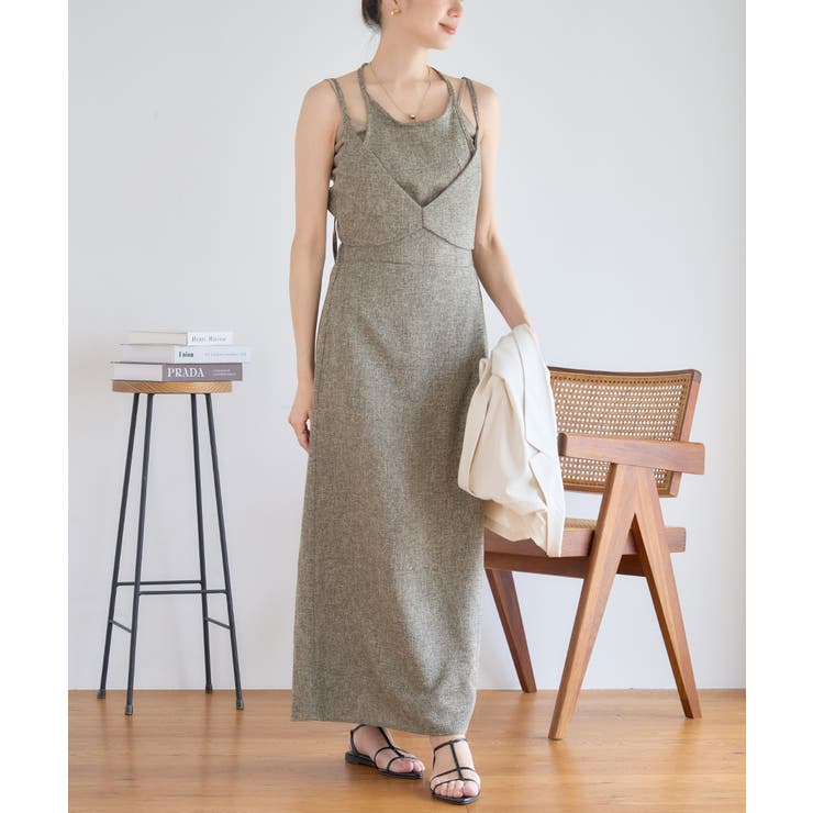 サマーツイード レイヤード キャミワンピース | Growing Rich | 詳細画像14 