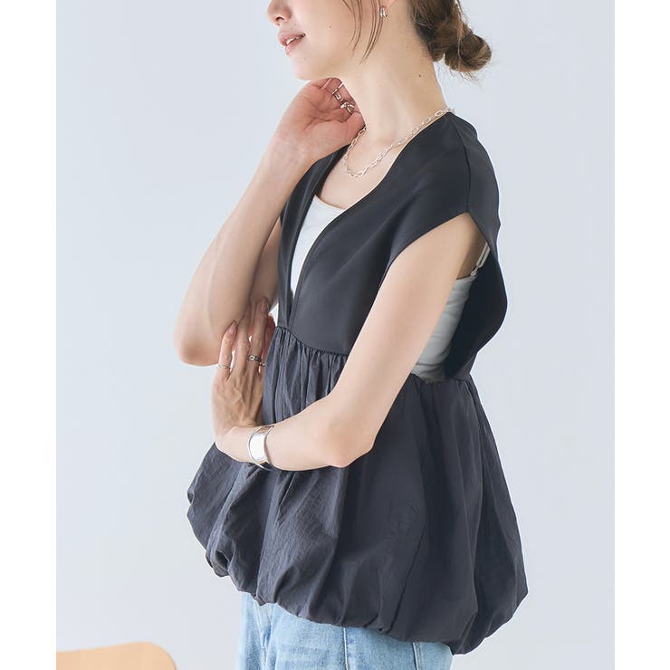 Vネック バルーン ベスト | Growing Rich | 詳細画像13 