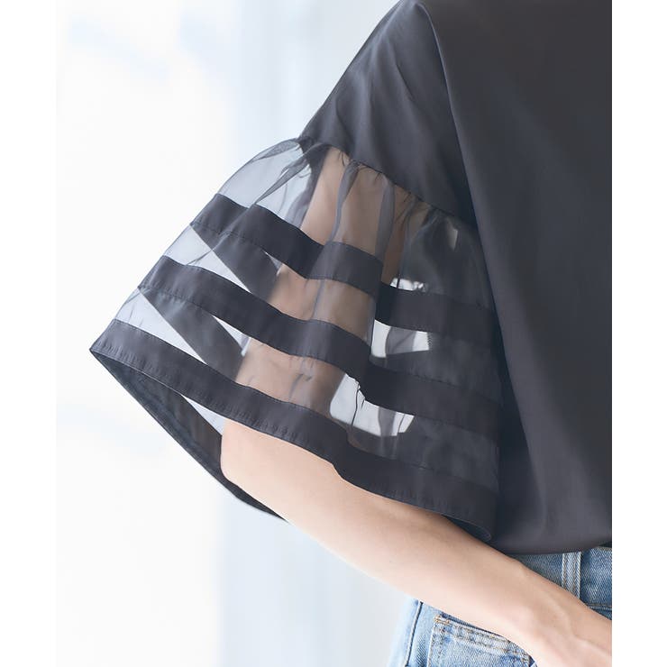 オーガンジー ラインスリーブ ブラウス | Growing Rich | 詳細画像14 