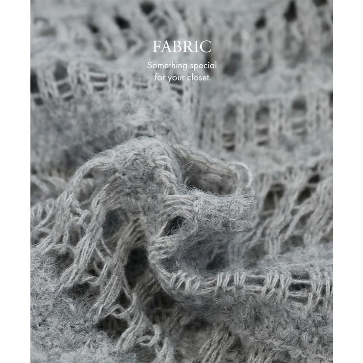 透かし編み ニット レディース | Growing Rich | 詳細画像5 