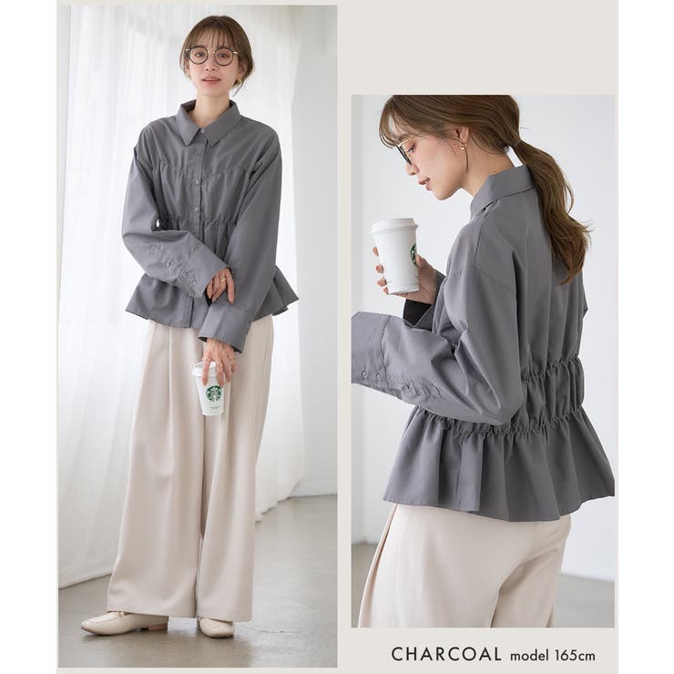 シャーリング シャツ ブラウス | Growing Rich | 詳細画像9 