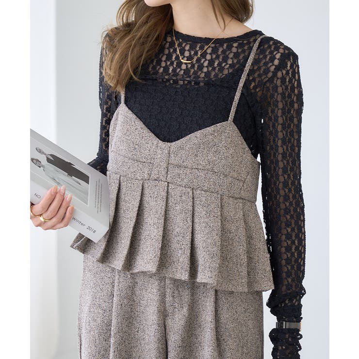 ブラウン | プリーツ キャミビスチェ レディース | Growing Rich