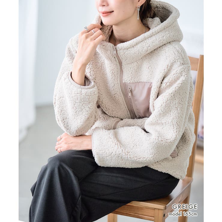 ボアジャケット レディース フード付き | Growing Rich | 詳細画像11 