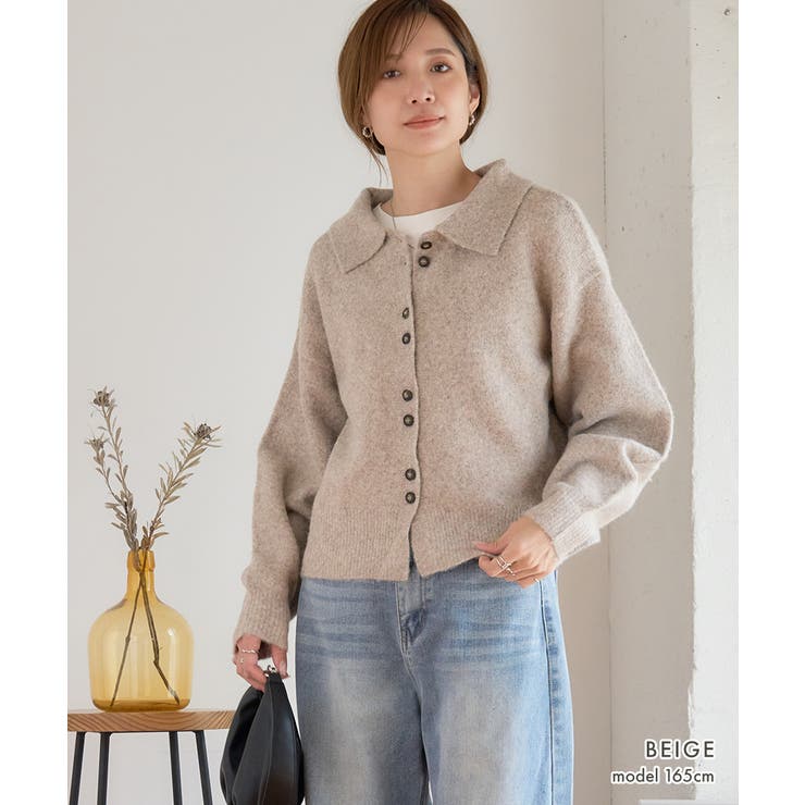 ポロニット カーディガン 襟付き | Growing Rich | 詳細画像13 