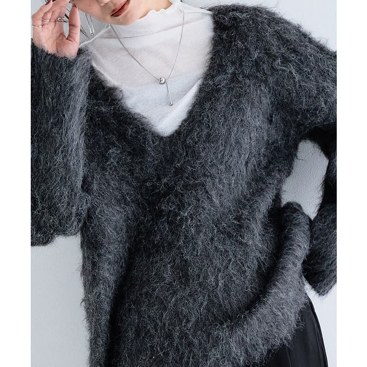 シャギーニット Ｖネック ニット | Growing Rich | 詳細画像9 