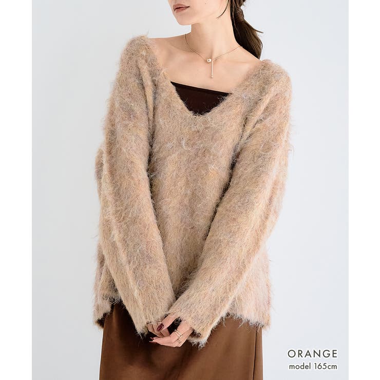 シャギーニット Ｖネック ニット | Growing Rich | 詳細画像10 